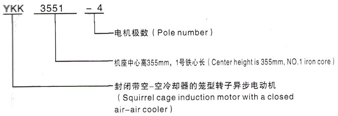 YKK系列(H355-1000)高压洪江三相异步电机西安泰富西玛电机型号说明